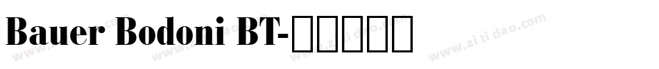 Bauer Bodoni BT字体转换